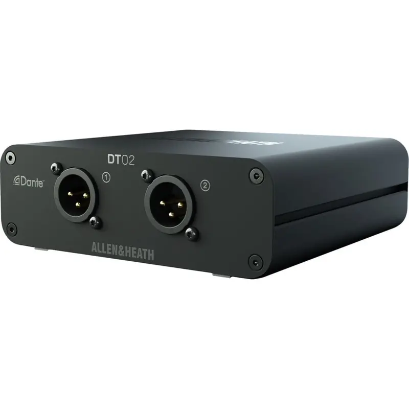 Allen & Heath AH-DT-02-X 2-Out Dante Output Expander with XLR/PoE/DC - Switchable 48kHz / 96kHz