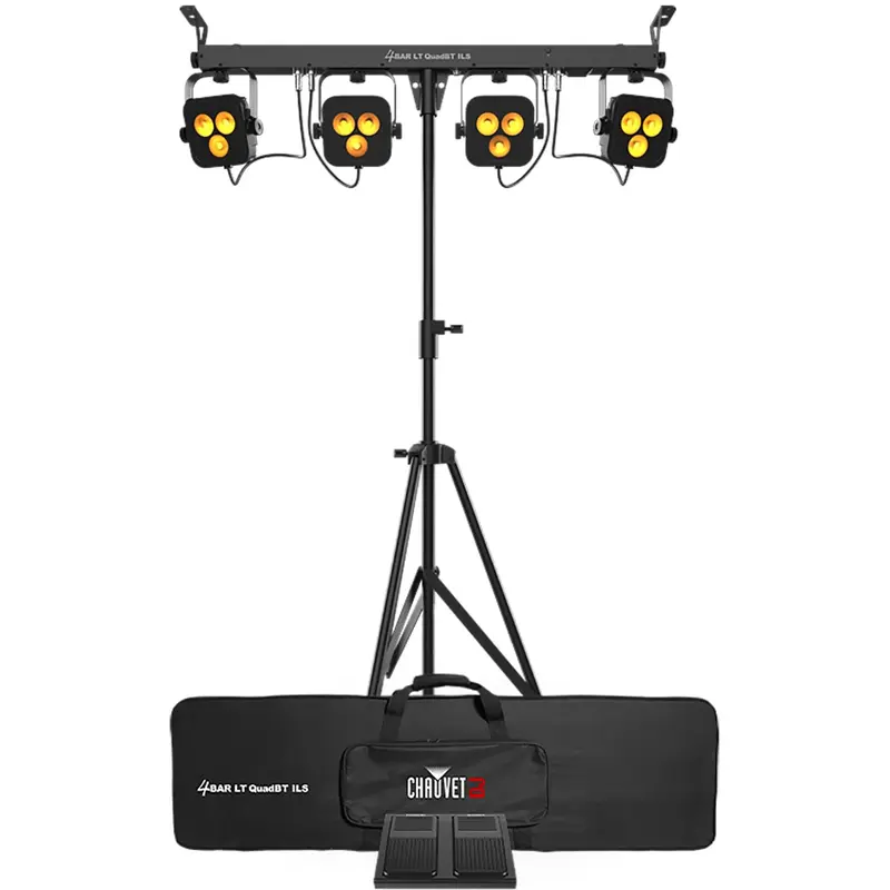 Chauvet 4BARLTQUADBTILS 4BAR LT Quad BT ILS Portable Wash Light System with ILS