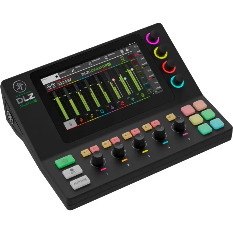 Mackie DLZ Creator XS Compact Adaptive Digital Mixer for Podcasting and Streaming with Mix Agent