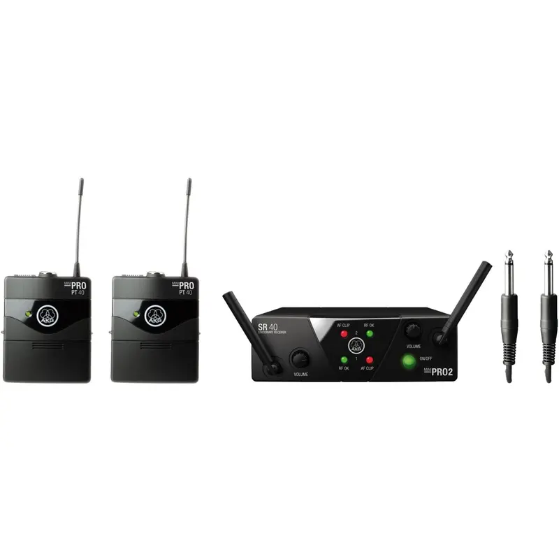 AKG WMS40 Mini Dual Instrumental Set Wireless Microphone System - Band US25-B-D