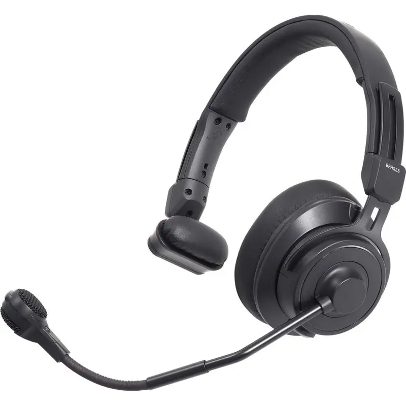 Audio-Technica BPHS2S Single-Ear Broadcast Headset with Hypercardioid Dynamic Boom Microphone