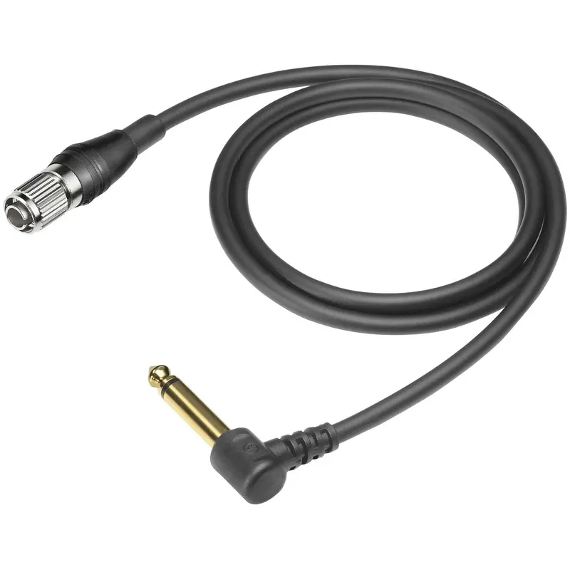 Audio-Technica AT-GRCH Hi-Z 1/4 Inch Instrument Cable - 90-Degree Connector for cH-Style Body-Pack