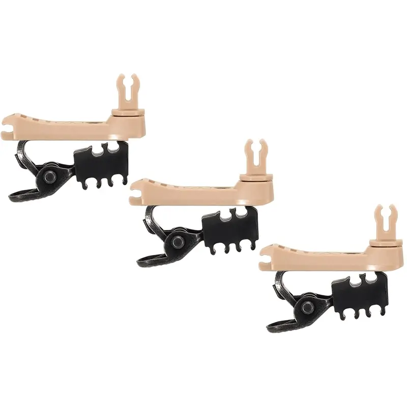 Audio-Technica AT8461A-TH Lavalier Microphone Clip for BP898-TH / BP899-TH Mics - 3-Pack - Beige