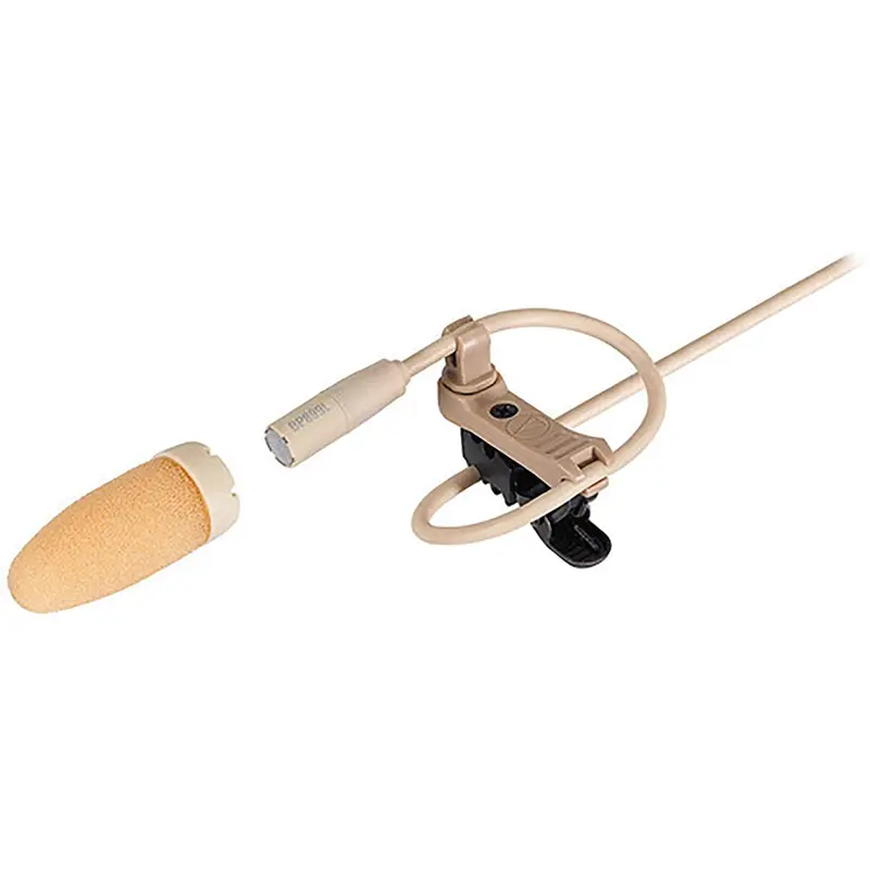 Audio-Technica BP899LCW-TH Subminiature Omni Condenser Lavalier cW-Style Microphone - Beige