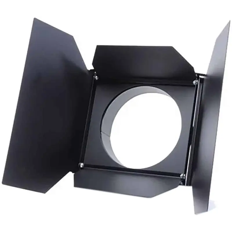 ETC 400BDS Barn Door - 4-Leaf with Short Extension Ring, 7.5 Inch / 190 Millimeter - Black