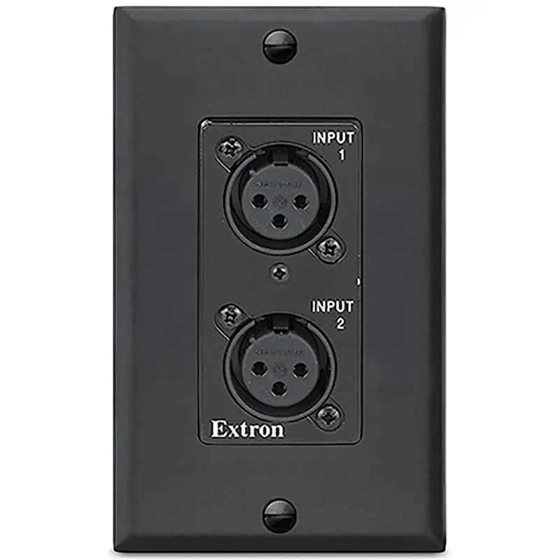 Extron 60-1517-02 2-In 2-Out Dante Audio Interface - Decorator - Black