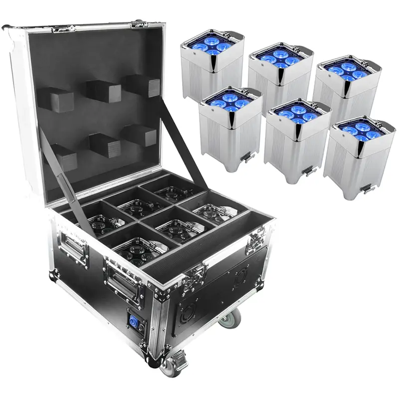 ChauvetPro WELLFITX6 WELL Fit 6-Pack with Charging Flight Case