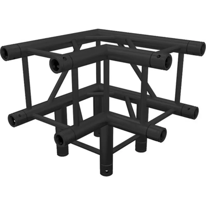Global Truss SQ-4126 BLK/MTE 3-Way 90-Degree Corner - Matte Black
