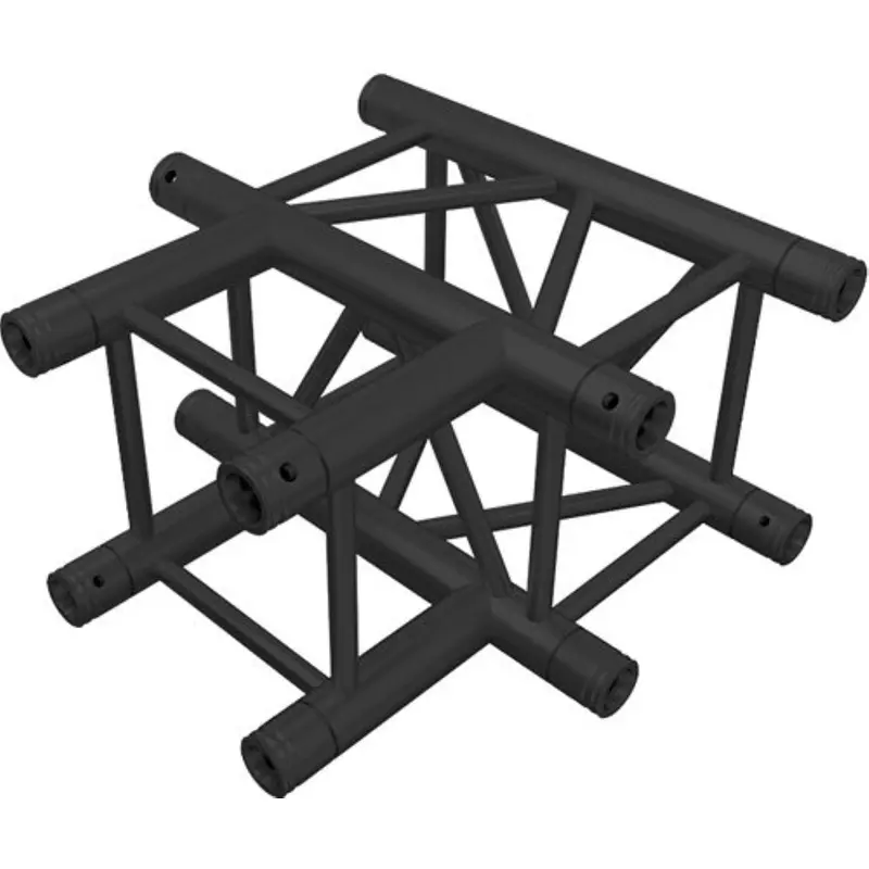 Global Truss SQ-4129-BLK-MTE 3-Way 90-Degree T-Junction - Black Matte