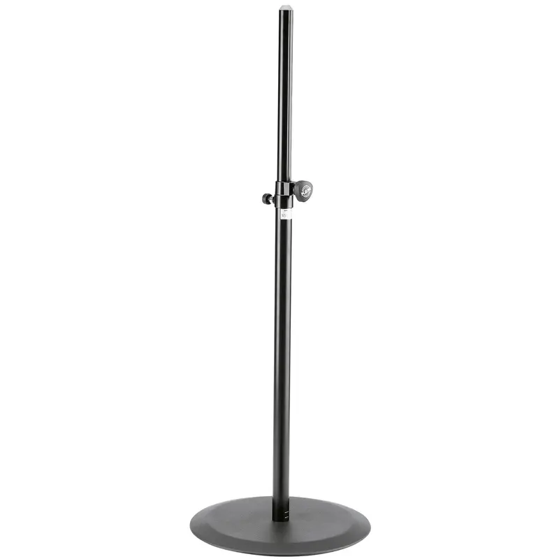 K&M 26735.000.55 Speaker Stand with Cast-Iron Round Base - 43.307 to 71.26 Inch Height - Black