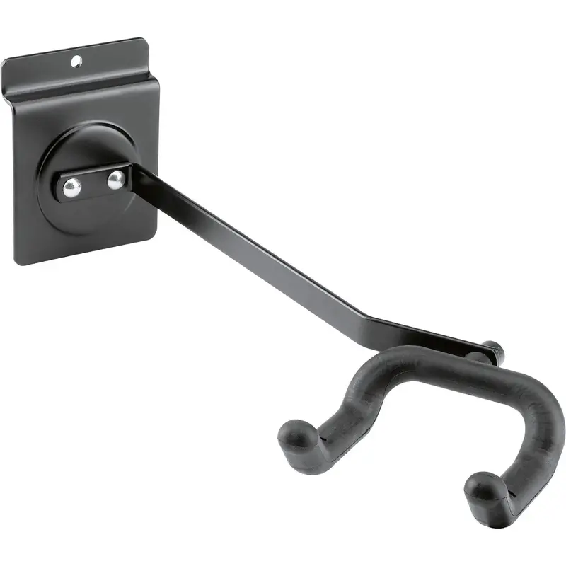 K&M 44180.000.55 Product Holder for Guitar - Right Facing Slatwall Mount - Black