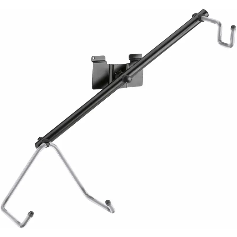 K&M 44186.000.55 Product Holder for Acoustic Guitar - Slatwall Mount - Black