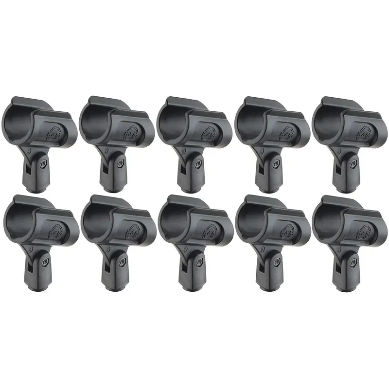 K&M 85070.510.55 Microphone Clip 10-Pack - Black