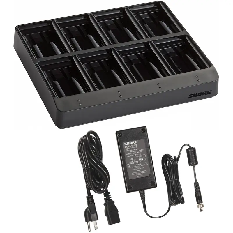 Shure SBC80-903 8-bay Charging Station for 8x SB903 Li-Ion Batteries with PS60US Power Supply