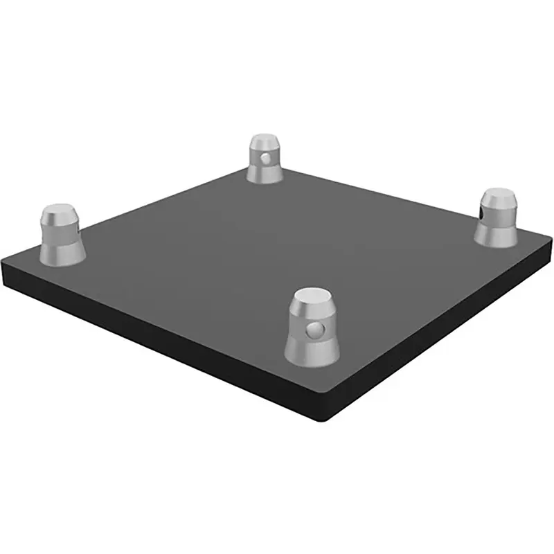 Global Truss SQ-4137-M12SS20T-BLK Black Stainless Steel Base Plate for F34 Truss