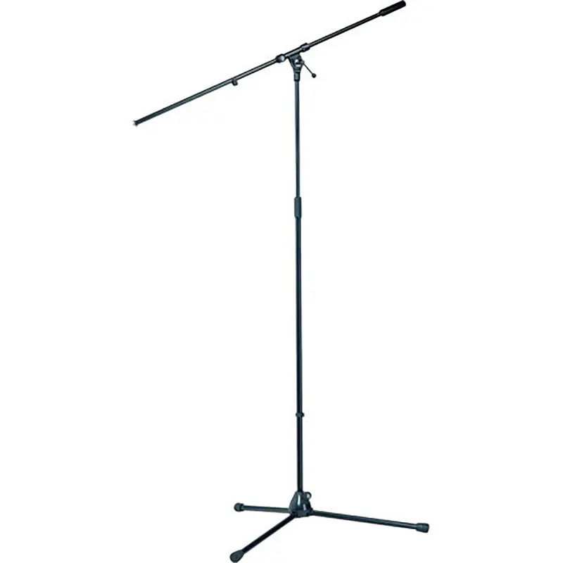 K&M 21021.500.55 Overhead Microphone Stand with Boom Arm - 44.094 to 79.134 Inch Height - Black