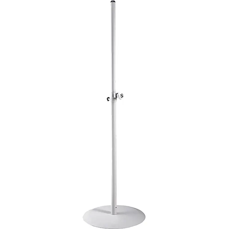 K&M 26735.000.76 Speaker Stand - Cast-Iron Round Base - HT 43.307 to 71.26" - Pure White