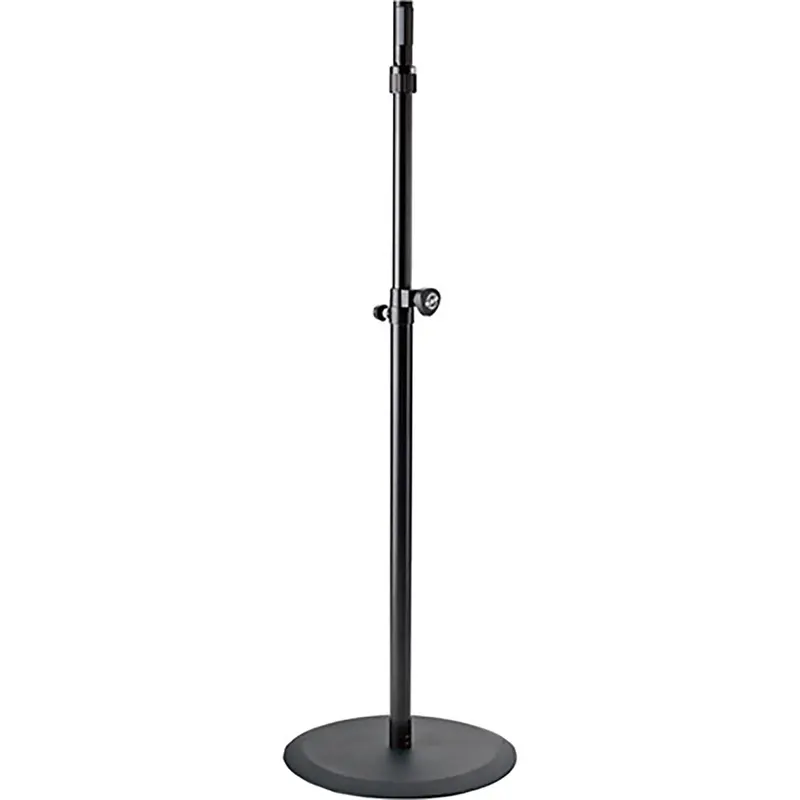 K&M 26737.000.55 Speaker Stand - Cast-Iron Round Base - Ring Lock - HT 44.291 to 71.26" - Black