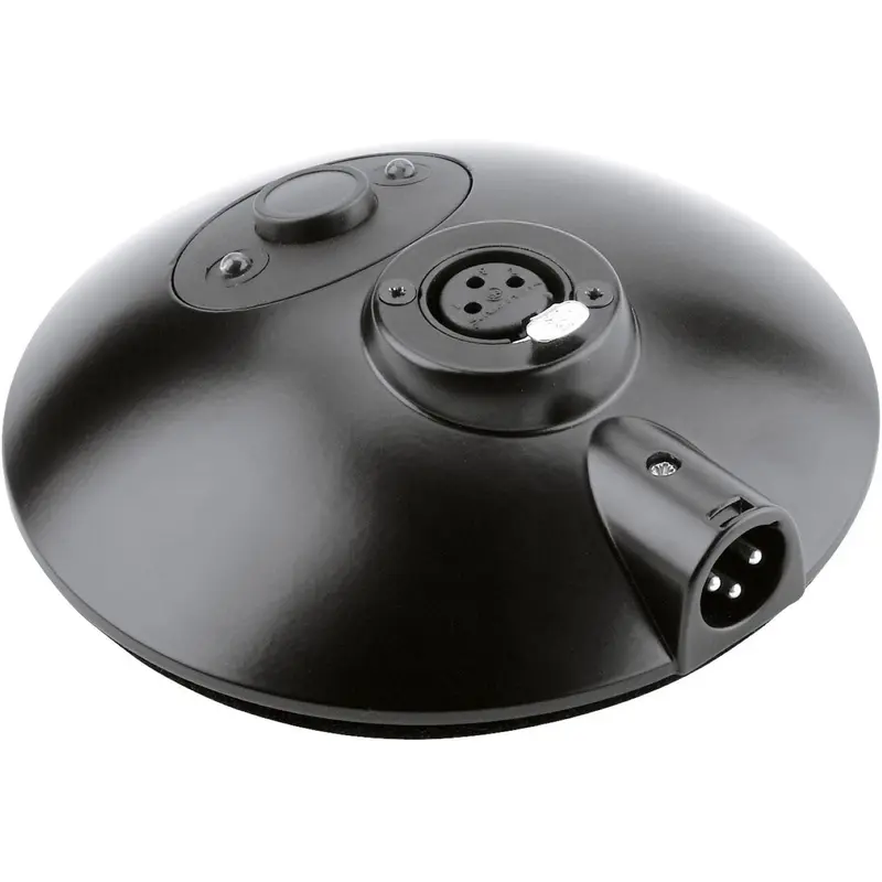 K&M 29377.000.55 Desktop Microphone Station with Push-To-Talk / Switch - Black