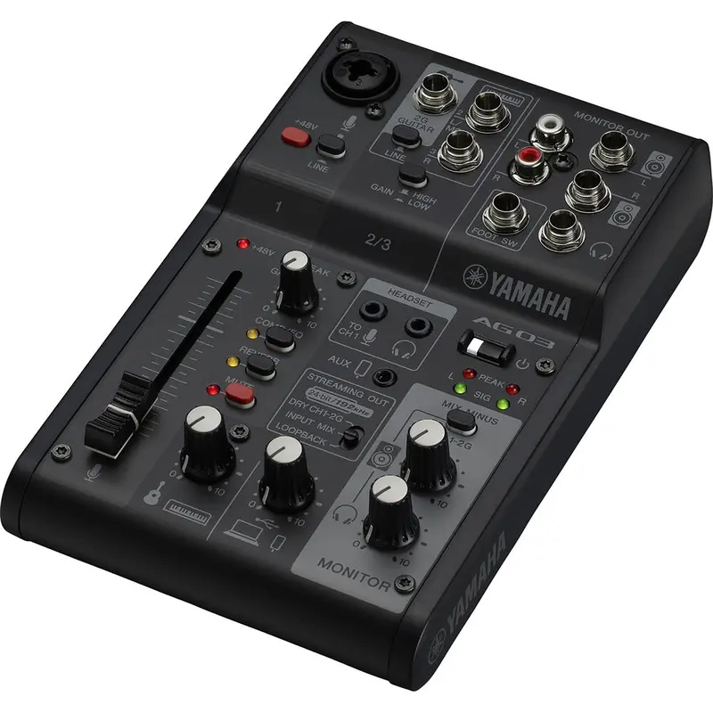 Yamaha AG03MK2-B 3-Channel Mixer / USB Interface for IOS/Mac/PC - Black