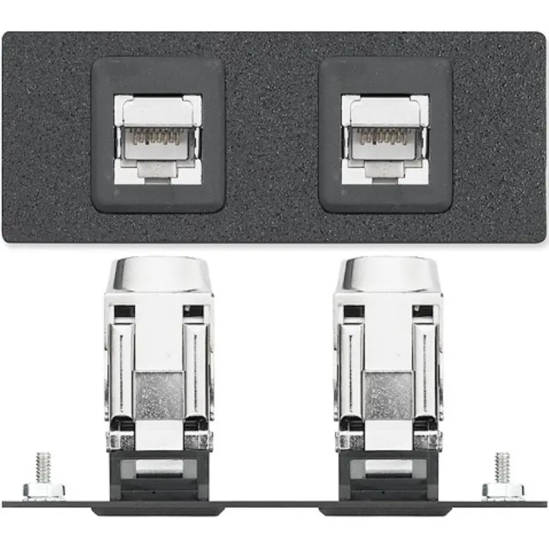 Extron 70-1051-12 Two XTP DTP 24 Punch Down Jacks -Double Space AAP - Black