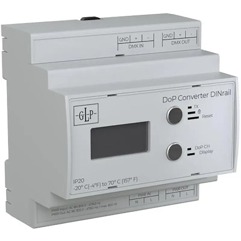 GLP 78181 DoP DMX Over Powerline Converter - TX 512 Channel / RX 512 Channel - DIN Rail