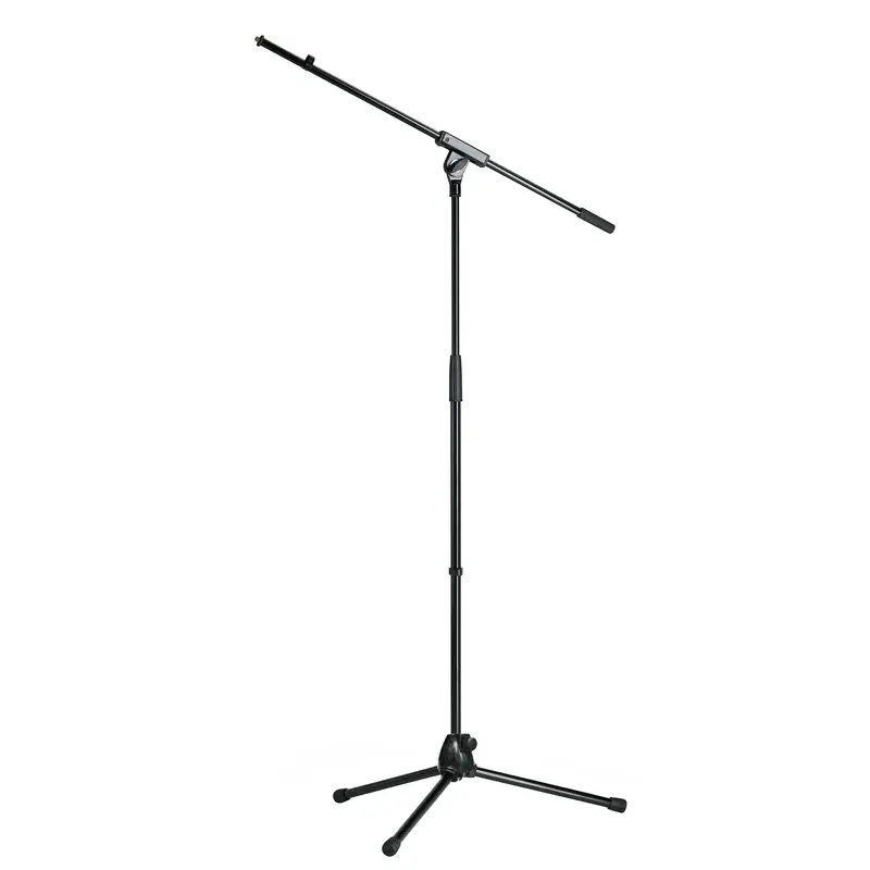 K&M 21070.500.55 Microphone Stand with Telescopic Boom Arm - 35.433 to 62.992 Inch Height - Black