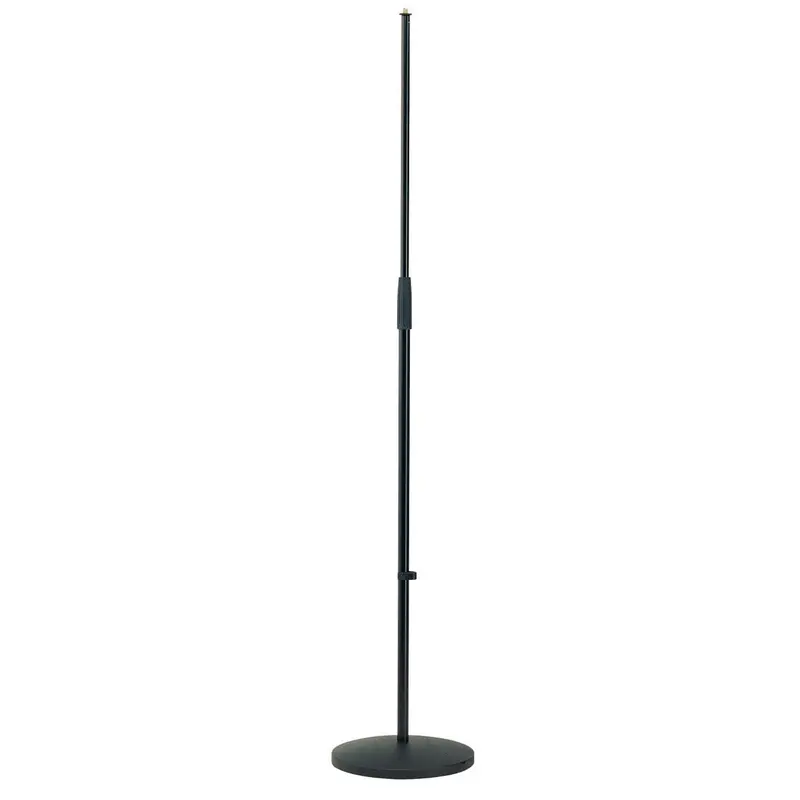 K&M 26010.500.55 Microphone Stand - Cast-Iron Round Base - 34.252 to 62.008 Inch Height - Black