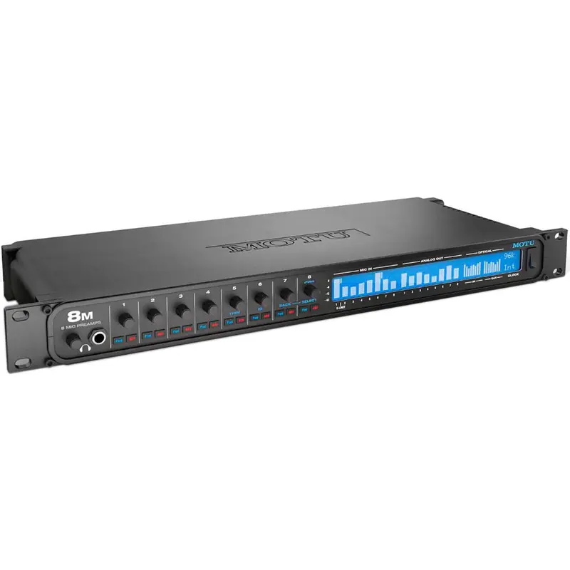MOTU 8M Thunderbolt / USB-2 / AVB Ethernet Audio Interface with 8-Preamps and DSP