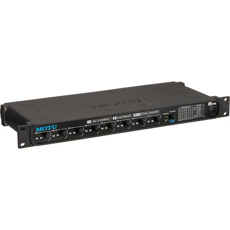 MOTU 8Pre USB 16x12 USB-2 Audio Interface and Preamp Expansion