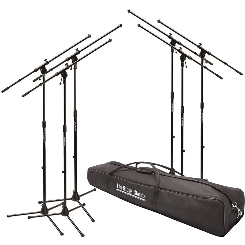 On-Stage MSP7706 Six Euro Boom Microphone Stands with Bag