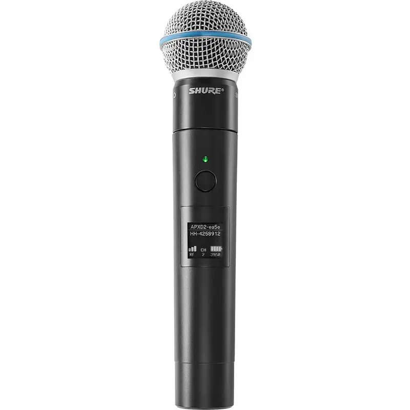 Shure MXW2X/BETA58=-Z10 Handheld Wireless Transmitter with Beta 58A Capsule - Z10 Band