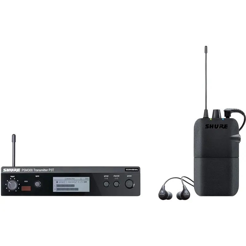 Shure P3TR112GR-J13 PSM300 Wireless System with SE112-GR Earphones - G20 Band