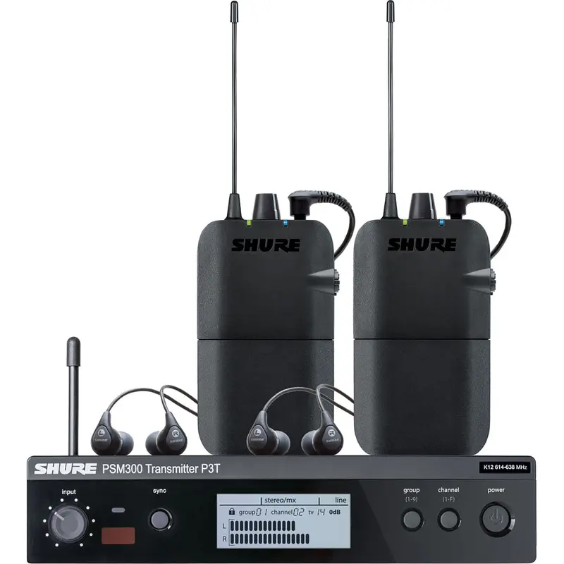 Shure P3TR112TW-J13 PSM300 Twin Pack Monitor System with Earphones