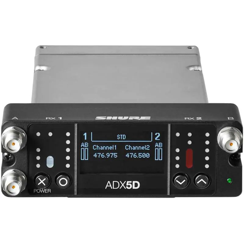Shure ADX5D=-A Axient Digital Dual-Channel Portable Wireless Receiver - 470-636 MHz