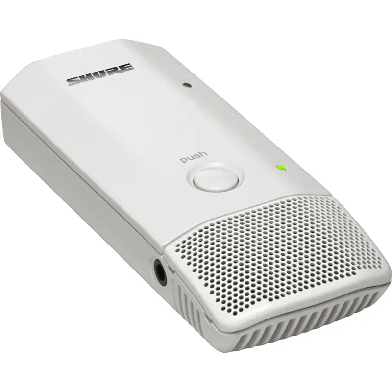 Shure MXW6XW/O=-Z10 Boundary Microphone Transmitter for Microflex Systems - Omnidirectional - White