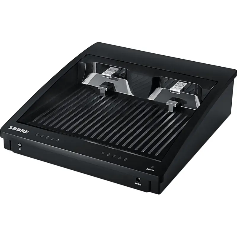 Shure SBC250 2-Bay Networked Charging Station for ULXD6 or ULXD8 Transmitters