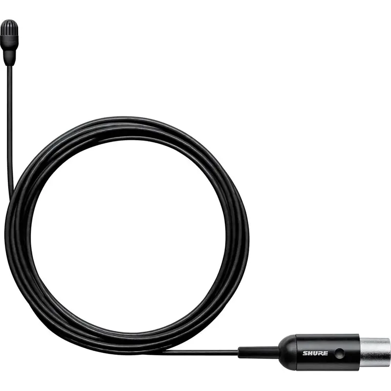 Shure TL46B/O-MTQG TwinPlex Subminiature Omnidirectional Lavalier Microphone with MTQG Plug - Black