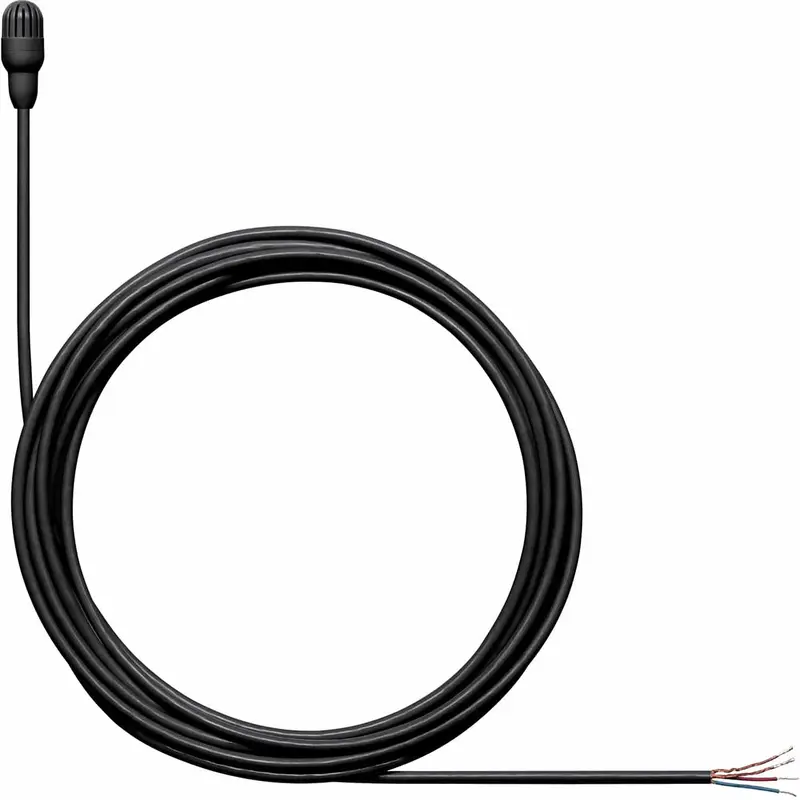 Shure TL47B/O-NC-A TwinPlex Omnidirectional Lavalier Microphone - Bare Wire with Accessories - Black