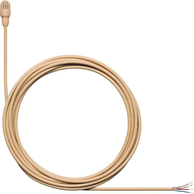 Shure TL47T/O-NC-A TwinPlex Omnidirectional Lavalier Microphone - Bare Wire with Accessories - Tan