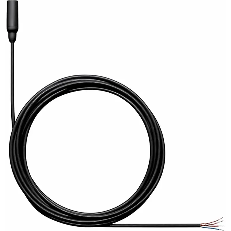 Shure TL48B/O-NC-A TwinPlex Omnidirectional Lavalier Microphone - Bare Wire with Accessories - Black