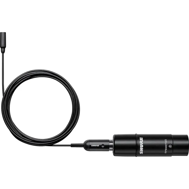 Shure TL48B/O-XLR-A TwinPlex Omnidirectional Lavalier Microphone - XLR with Accessories - Black
