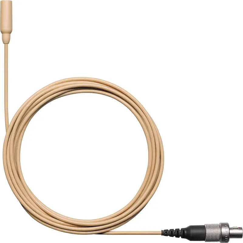 Shure TL48T/O-LEMO-A TwinPlex Omnidirectional Lavalier Microphone - LEMO3 with Accessories - Tan