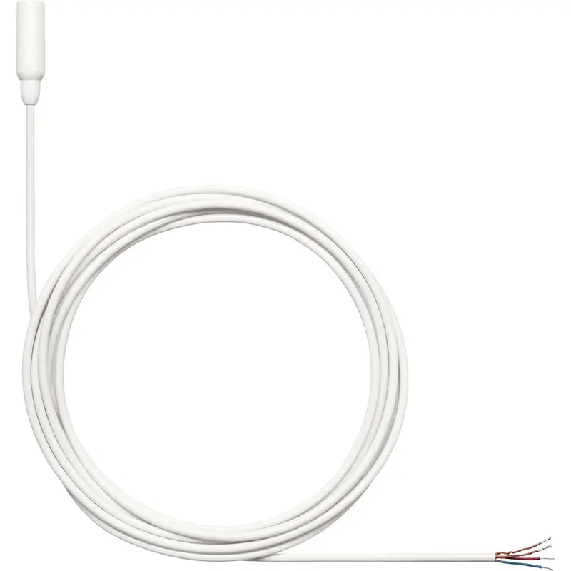 Shure TL48W/O-NC-A TwinPlex Omnidirectional Lavalier Microphone - Bare Wire with Accessories - White