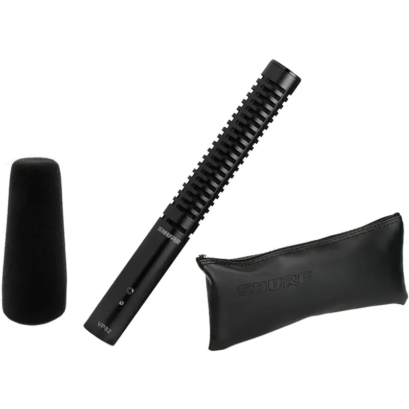 Shure VP82 Short Integrated Shotgun Microphone with Pouch and Foam Windscreen