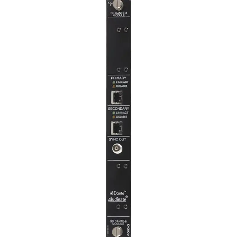 DiGiCo SD Series Digital Console DANTE I/O Card - 8 Inputs and 8 Outputs