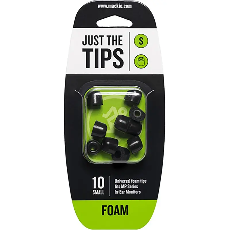 Mackie MP Series Small Foam Black Tips Kit for In-Ear Monitors