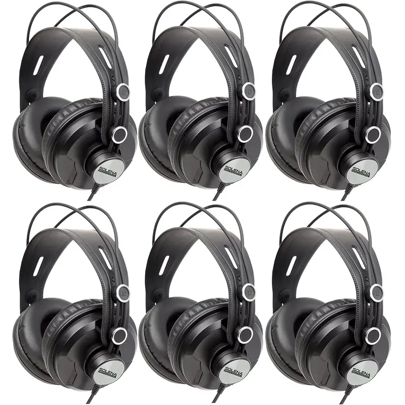 Solena Professional Monitoring Headphones - 6 Pack