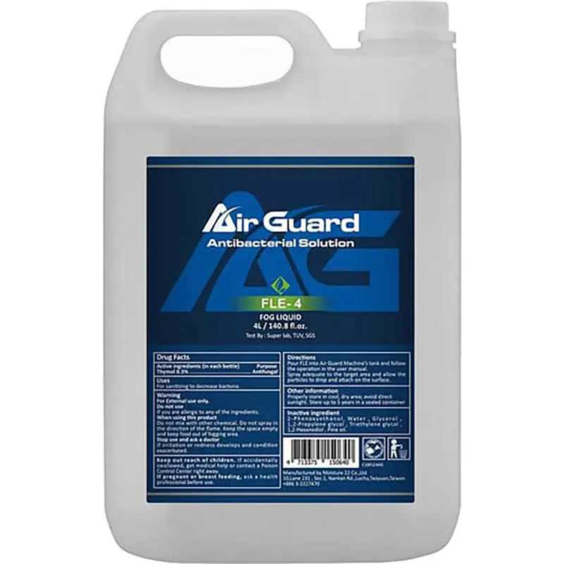 Antari FLE-4 4 Liter Bottle of Air Guard Anti-Bacterial Solution - FDA Registered