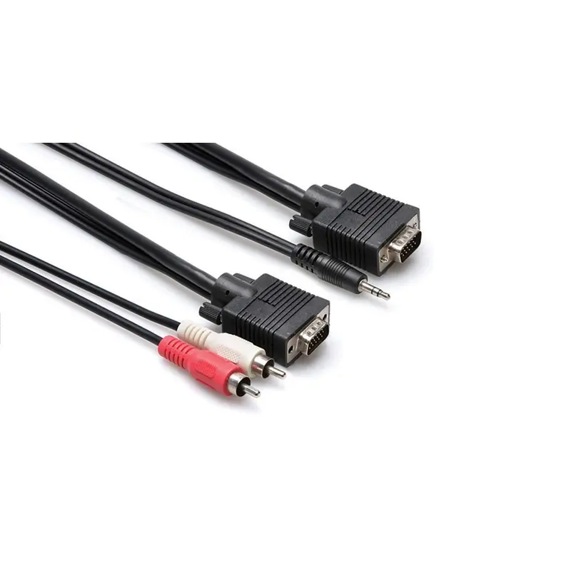 Hosa VGR-305 5 Ft VGA-1/8" to VGA-Dual RCA Cable
